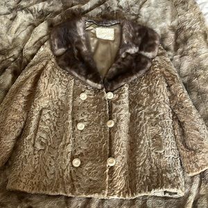 Vintage Michelson’s Furs Brooklyn Lamb Skin Mink Collar Size Small